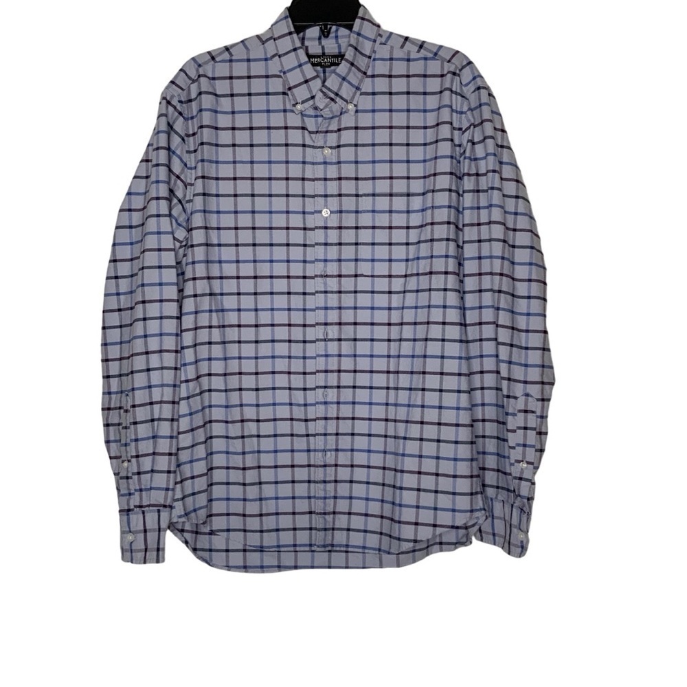 J. Crew blue stripe mercantile flex button up shirt. Size L.